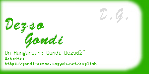 dezso gondi business card